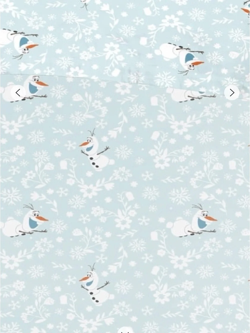 Disney Frozen Twin Sheet Set - Light Blue and White